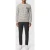 The Kooples Pull Col Rond A Rayures Detail Broderie White / Blue