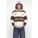 JACK & JONES JUNIOR gestreepte sweater met tekst – bruin/ecru