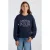 America Today sweater met tekst – donkerblauw