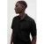 JACK & JONES ESSENTIALS regular polo met textuur zwart