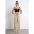 Dames Tencel Wijde Pantalon van Crêpe met Split