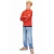 Retour Jeans sweater met backprint – oranjerood