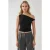 Asymmetrische Nek Off-Shoulder Slim Fit Top