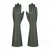 Dames lange olijfgroene Italiaanse leren winterhandschoenen met zachte wollen voering