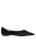 – Black Velvet And Fishnet Canvas Flat Ballerinas in zwart