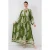 Geprinte V-hals Maxi-jurk