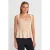 Vierkante Halslijn Rimpelige Mouwloze Blouse