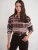 MixRay Blouse  beige / bruin / lichtrood / wit