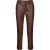 Chocoladebruin Faux Moiré Leer 7/8 Broek