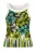 Mouwloze top met bloemenprint in groen en blauwgroen