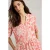 White Stuff Thea Jersey Dress Coral Multi
