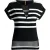 Gestreepte top met glimmend detail