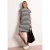 Street One Dames Knielange jersey jurk met strepen in Zwart