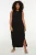 Trendyol Curve Dames Zwart Effen Maxi Mouwloos Casual Recht Grote maten Jurk