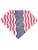 normani Doek  navy / rood / wit