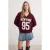 TRENDYOLMİLLA Dames Bordeauxrood Met slogan Lang, Oversized Sweatshirts