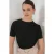 Fitted Blouse met Rimpeldetail en Ronde Hals