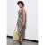 Street One Dames Gedessineerde midi-jurk in Beige