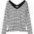 Helena Hart 7650 top v-neck stripe /wit