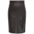 ONLY imitatieleren midi rok met split – donkerbruin