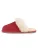 Minnetonka Huisschoenen ‘Sheepskin Slide’  beige / rood