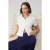 TRENDYOLMİLLA Dames Ecru Effen Kort Getailleerd Blouses
