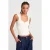 Getailleerde Mouwloze Korte Blouse met Vierkante Hals