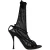 Dolce & Gabbana Zwarte Geweven Stiletto Hakken Sandalen Schoenen