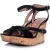 Alaia Cork wedge met zwart fluweel