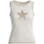 Mouwloze stretchtop met metallic sterrenapplicatie