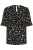 Blouse met korte mouwen Regular fit Nature/Black Flower Print floral
