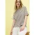 Cecil Dames Gestreept ajour shirt in Beige