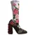 Floral Print Enkellaarsjes Met Crystaldetails