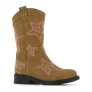 Shoesme suède cowboylaarzen cognac/roze