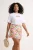 Trendyol Curve Dames Wit Grafisch Kort Relaxed fit Grote maten T-shirts