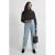 Anytime denim blouse met naaddetail zwart