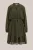 WE Fashion – Dames jurk met structuur – Regular fit – Olijfgroen –