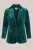 WE Fashion – Dames slim fit velvet blazer – Curve – Slim Fit – Donkergroen –  Plus Size
