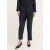 Bugatti Damen Broek met plooien, krijtstreep en stretch