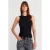 Katoenen Geribbelde Crop Top