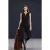 TRENDYOLMİLLA Dames Zwart Effen Midi Mouwloos Casual Asymmetrisch Jurken