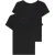 Hugo Dames T-Shirt (Set van 2) (Zwart)