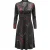 Elegante midi-jurk met print, overslagmodel en lange mouwen.
