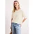 Street One Dames Trui met korte mouwen en netstructuur in Beige