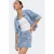 JDY denim rechtvallend gebloemde blouse – lichtblauw