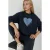 Geprinte Crew Neck Verhoogde Sweatshirt