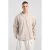 America Today regular fit overhemd met linnen – beige