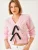 Bianco Lucci Gebreid vest  rosa / zwart