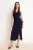 TRENDYOLMİLLA Dames Donkerblauw Effen Maxi Mouwloos Bodycon Jurken