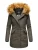 Marikoo dames winterparka met afneembare imitatiebontkraag & capuchon